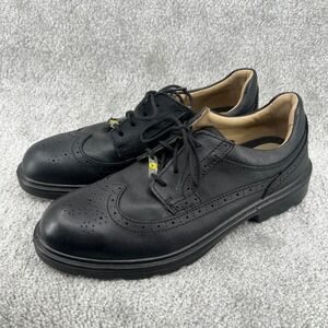 Elten OFFICER ESD S2 Safety Shoes EU 44 US 10 Black Leather Brogue Oxford Steel